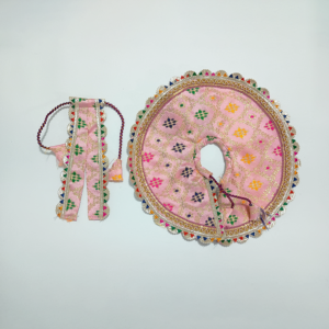 રંગબેરંગી ગુલાબી લડ્ડુ ગોપાલ પોશાક ( સાઇઝ નં- 5 )