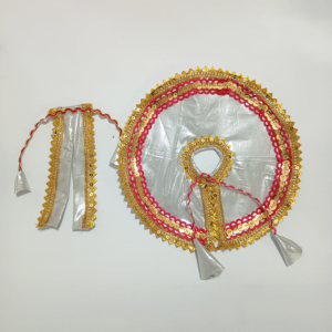 ચાંદી રંગનો લડ્ડુ ગોપાલ પોશાક ( સાઇઝ નં- 5 )