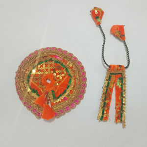 નારંગી લડ્ડુ ગોપાલ પોશાક ( સાઇઝ નં- 0 )