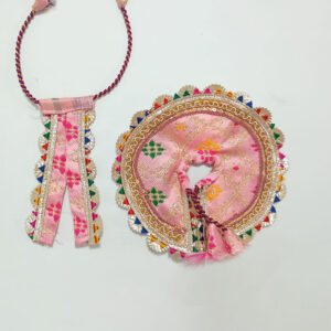 રંગબેરંગી ગુલાબી લડ્ડુ ગોપાલ પોશાક ( સાઇઝ નં- 2 )