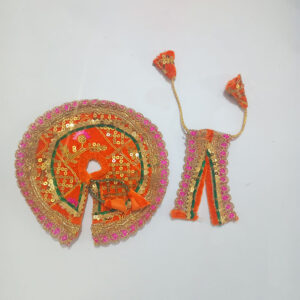નારંગી લડ્ડુ ગોપાલ પોશાક ( સાઇઝ નં- 3 )