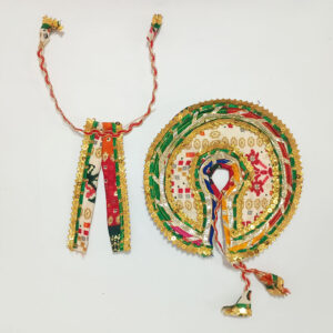 બાંધણી ડિઝાઇન લડ્ડુ ગોપાલ પોશાક ( સાઇઝ નં- 3 )