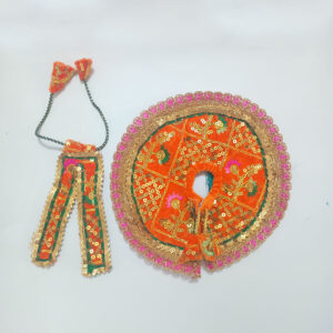 નારંગી લડ્ડુ ગોપાલ પોશાક ( સાઇઝ નં- 4 )